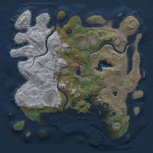 Thumbnail Rust Map: Procedural Map, Size: 4000, Seed: 562645, 14 Monuments