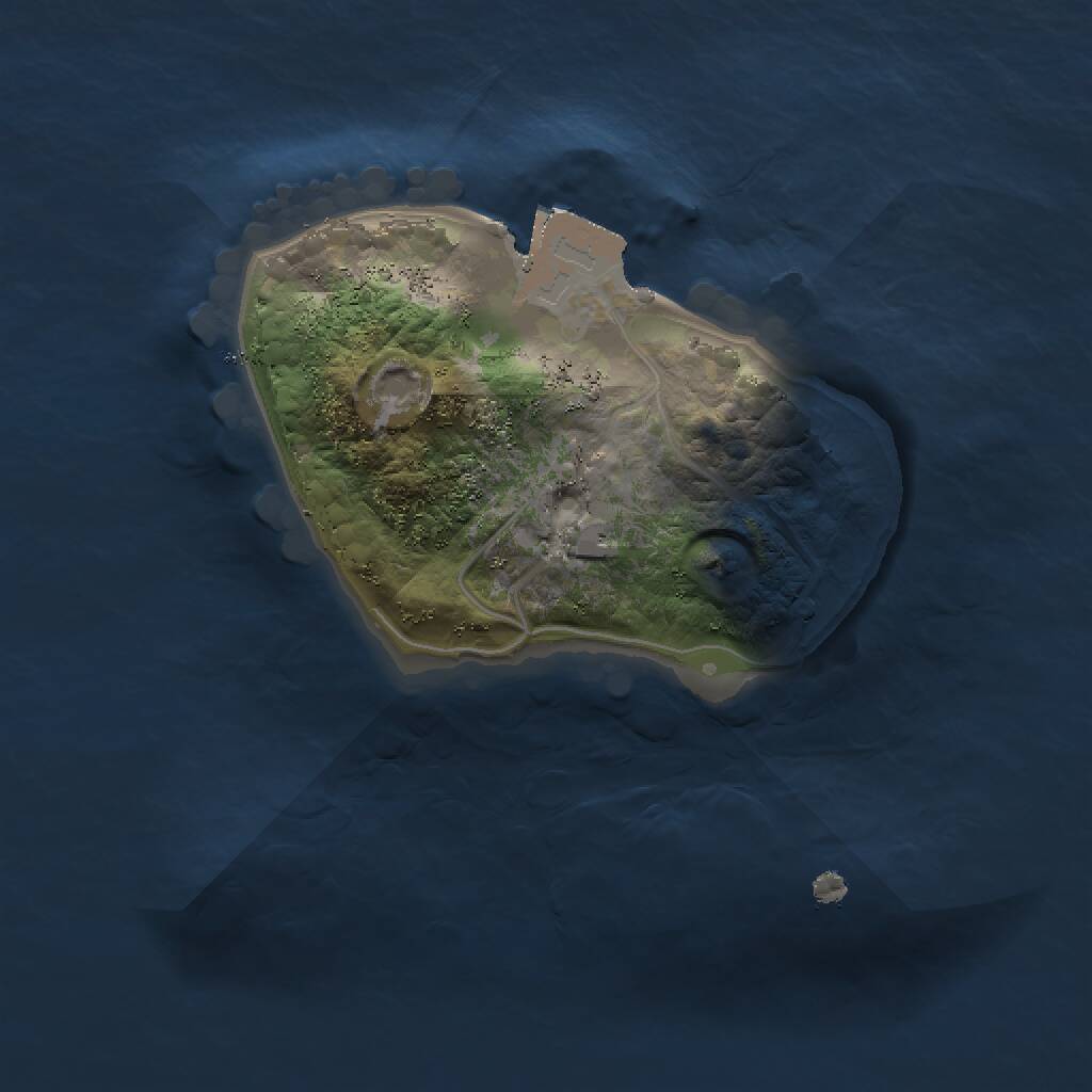 Rust Map: Procedural Map, Size: 1350, Seed: 423345137, 1 Monuments