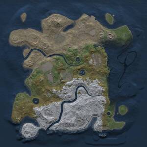 Thumbnail Rust Map: Procedural Map, Size: 3500, Seed: 96181941, 15 Monuments