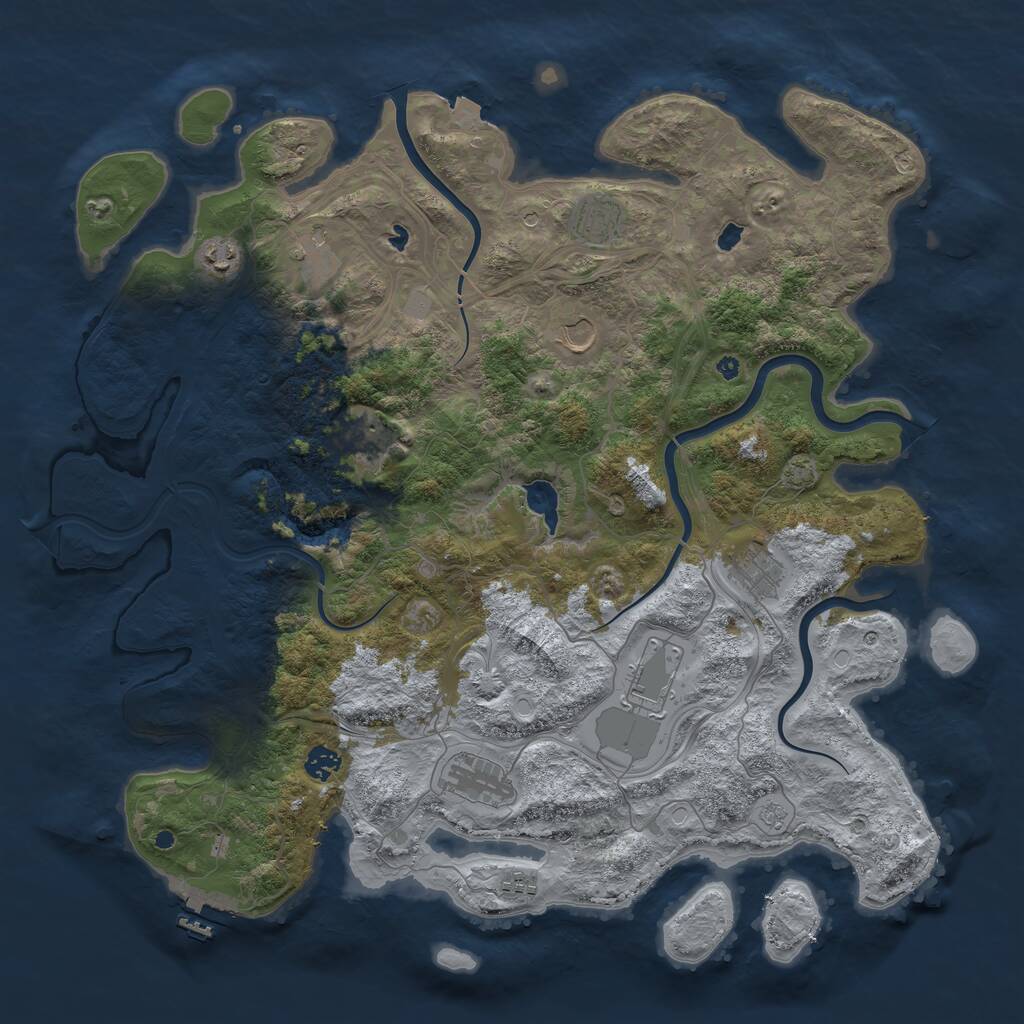 Rust Map: Procedural Map, Size: 4500, Seed: 2026132581, 15 Monuments
