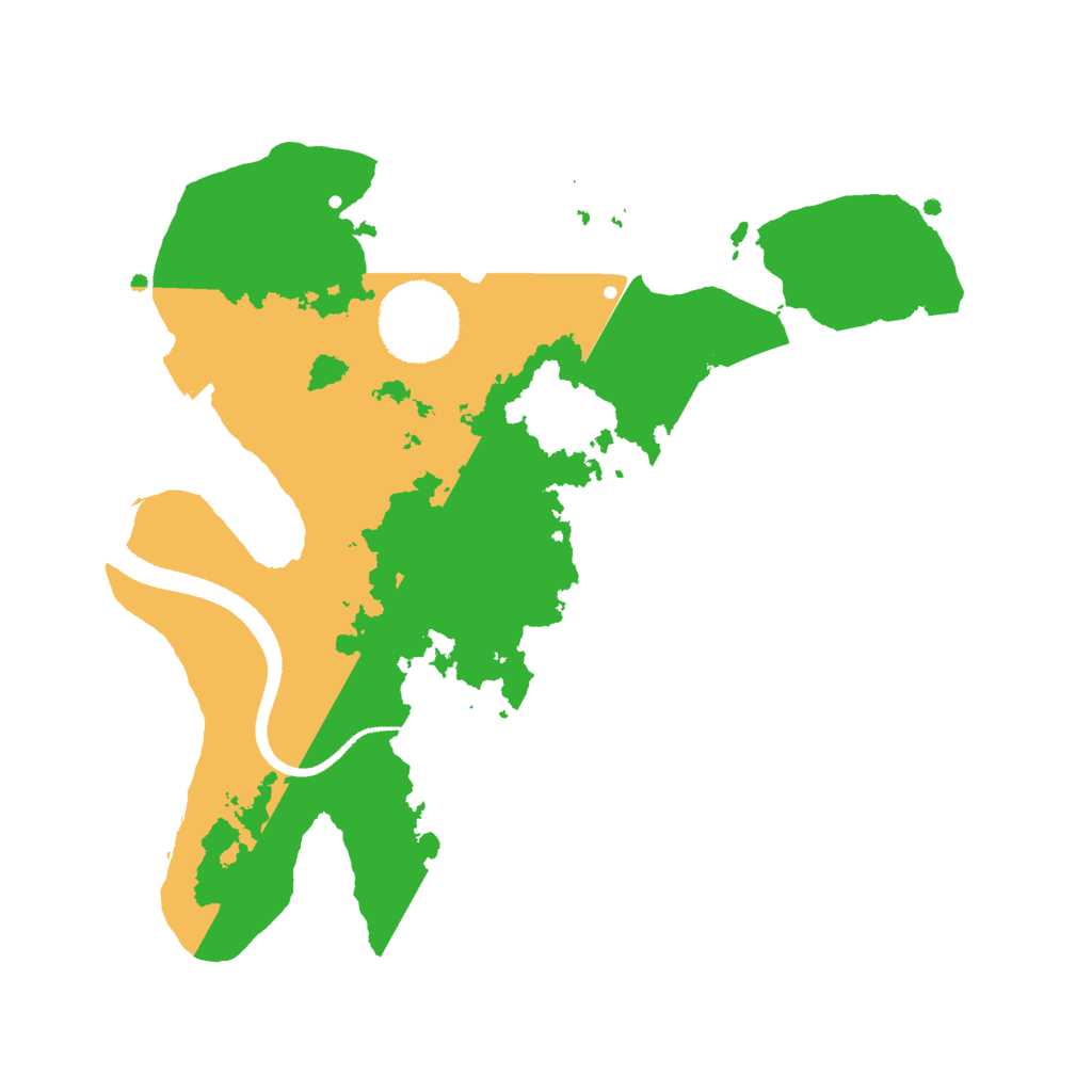 Biome Rust Map: Procedural Map, Size: 2500, Seed: 5574