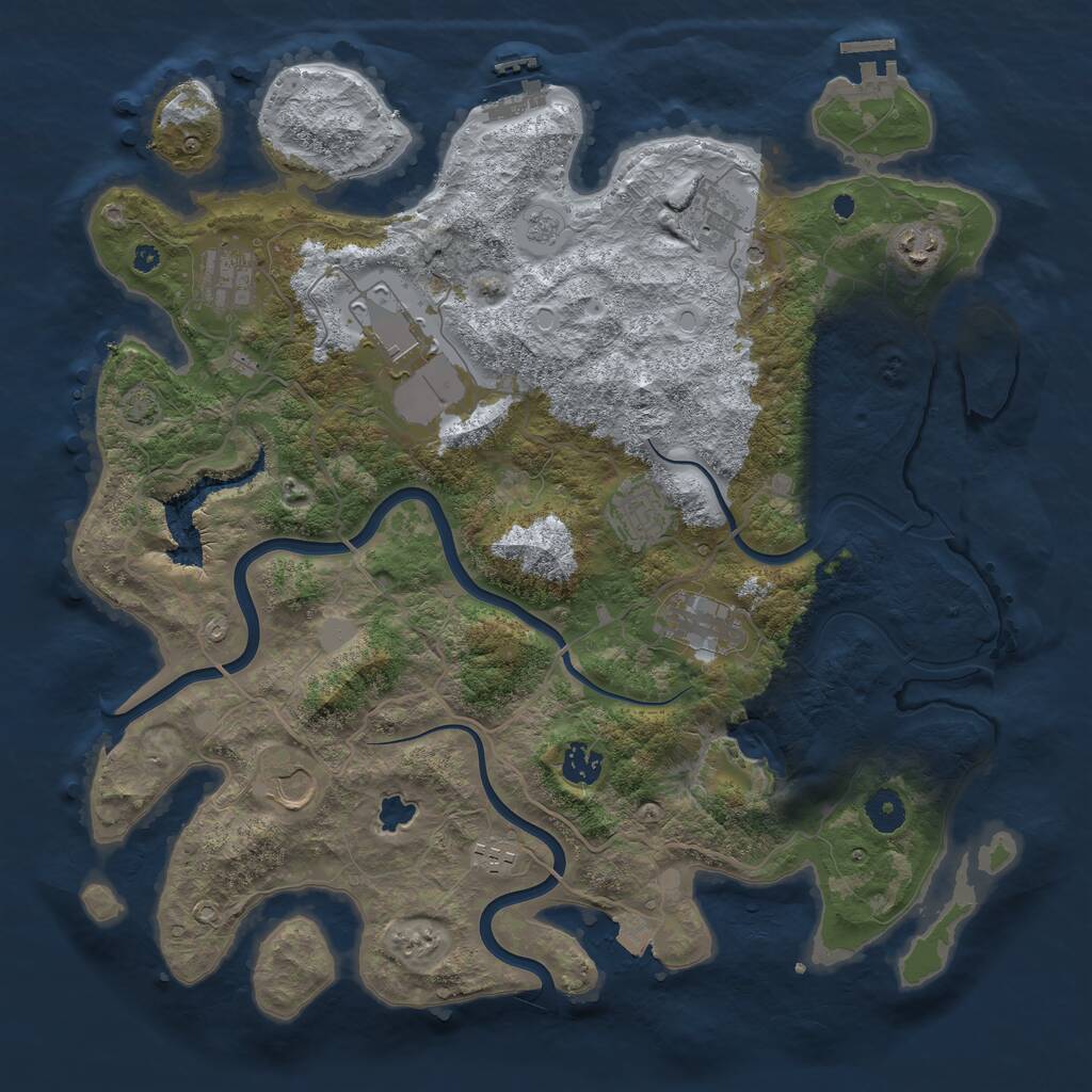 Rust Map: Procedural Map, Size: 4000, Seed: 10330, 15 Monuments