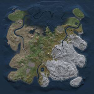 Thumbnail Rust Map: Procedural Map, Size: 3500, Seed: 808140641, 13 Monuments