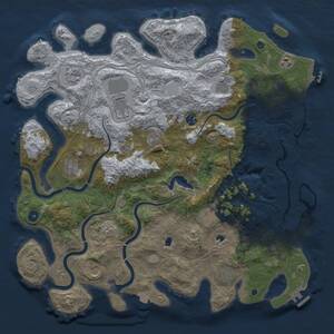 Thumbnail Rust Map: Procedural Map, Size: 4500, Seed: 1829902009, 17 Monuments