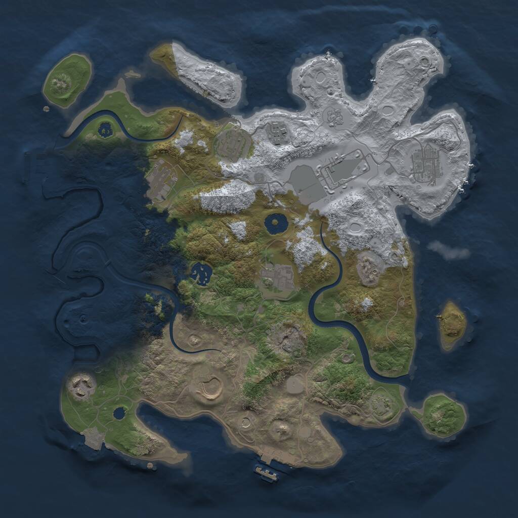 Rust Map: Procedural Map, Size: 3500, Seed: 170922, 15 Monuments