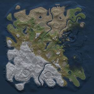 Thumbnail Rust Map: Procedural Map, Size: 4500, Seed: 567229973, 17 Monuments