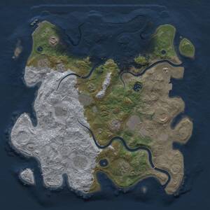 Thumbnail Rust Map: Procedural Map, Size: 3800, Seed: 1109241941, 16 Monuments
