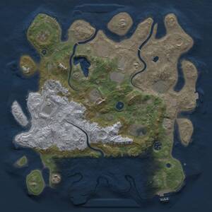 Thumbnail Rust Map: Procedural Map, Size: 4000, Seed: 932330633, 17 Monuments