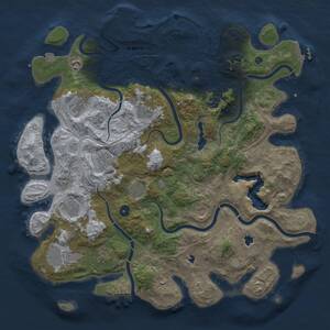 Thumbnail Rust Map: Procedural Map, Size: 4500, Seed: 441873918, 17 Monuments