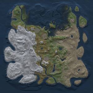 Thumbnail Rust Map: Procedural Map, Size: 4500, Seed: 1954509584, 17 Monuments