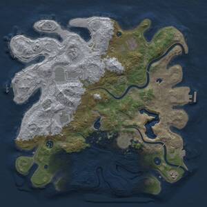 Thumbnail Rust Map: Procedural Map, Size: 4000, Seed: 56797, 14 Monuments