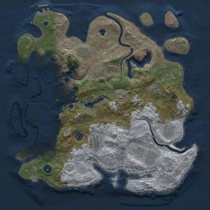 Thumbnail Rust Map: Procedural Map, Size: 4000, Seed: 7082025, 16 Monuments