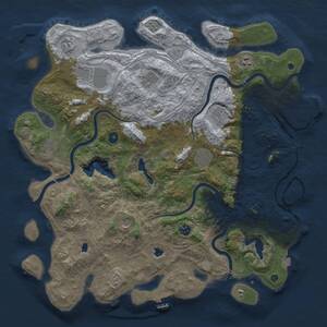 Thumbnail Rust Map: Procedural Map, Size: 4500, Seed: 308788339, 16 Monuments
