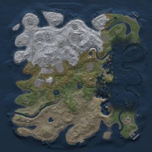 Thumbnail Rust Map: Procedural Map, Size: 4000, Seed: 1191202085, 16 Monuments