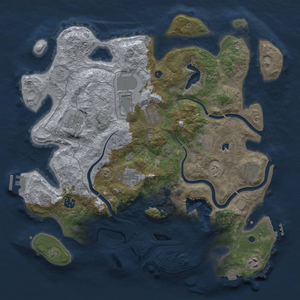 Rust Map: Procedural Map, Size: 4000, Seed: 1715777922, 15 Monuments