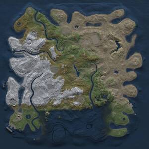 Thumbnail Rust Map: Procedural Map, Size: 4500, Seed: 2775704, 17 Monuments