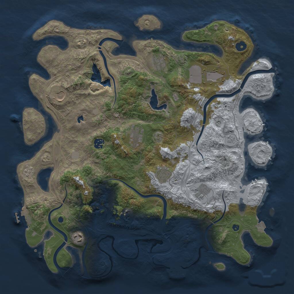 Rust Map: Procedural Map, Size: 4250, Seed: 347122756, 15 Monuments