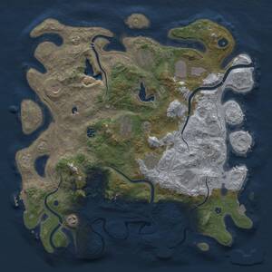 Thumbnail Rust Map: Procedural Map, Size: 4250, Seed: 347122756, 15 Monuments