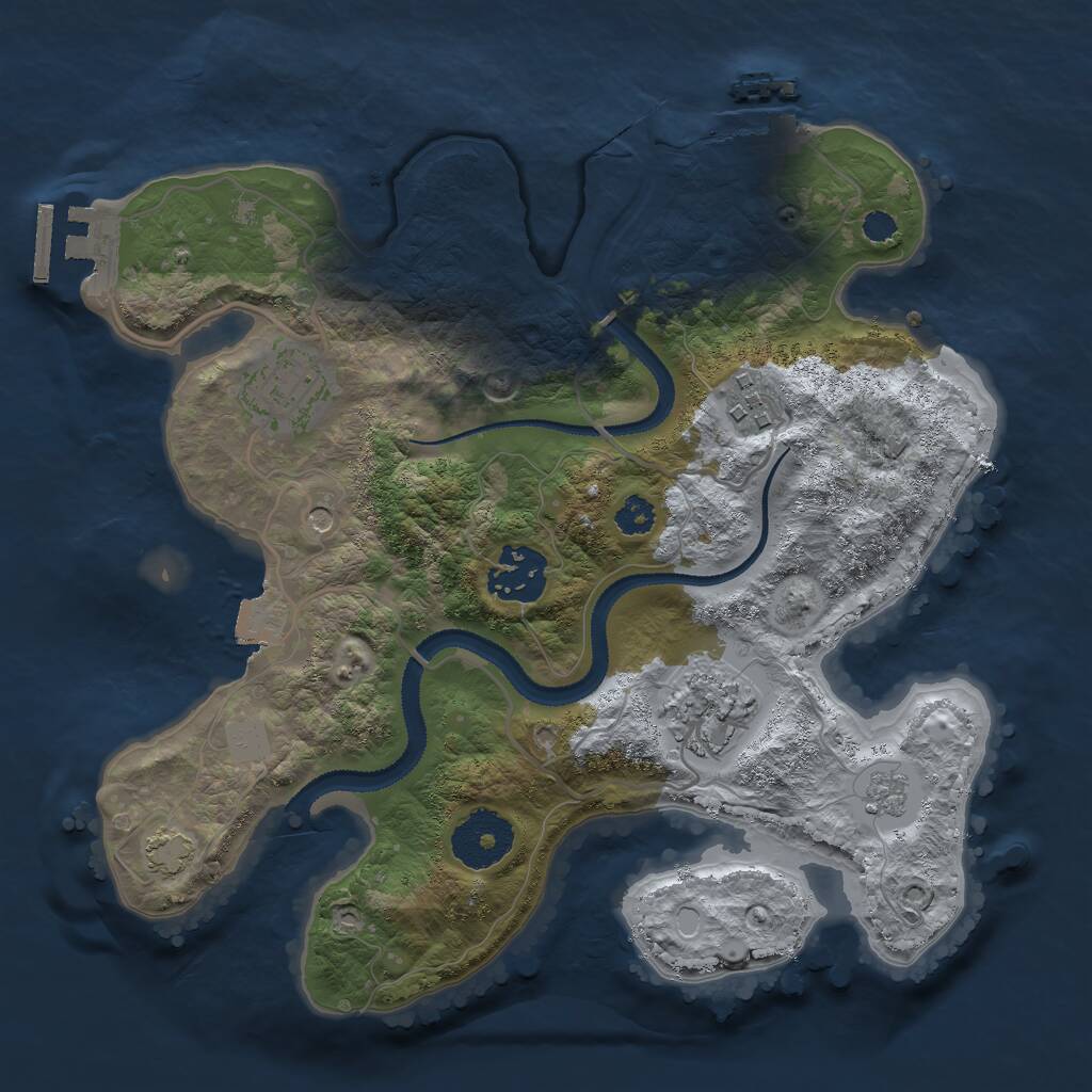 Rust Map: Procedural Map, Size: 2800, Seed: 816218859, 10 Monuments