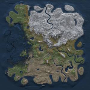 Thumbnail Rust Map: Procedural Map, Size: 5000, Seed: 811061006, 16 Monuments