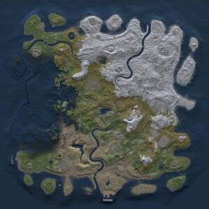 Thumbnail Rust Map: Procedural Map, Size: 4500, Seed: 1867941075, 16 Monuments