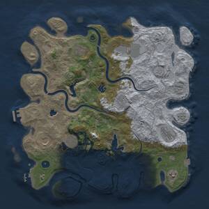 Thumbnail Rust Map: Procedural Map, Size: 4000, Seed: 1314367209, 15 Monuments