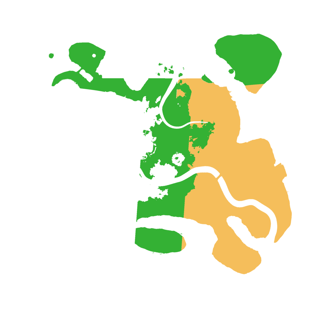 Biome Rust Map: Procedural Map, Size: 2500, Seed: 595830520