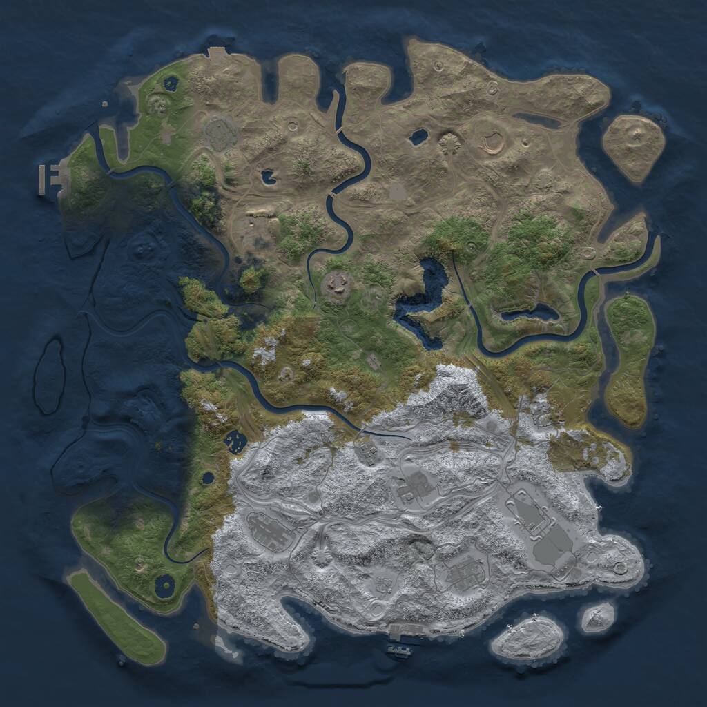 Rust Map: Procedural Map, Size: 4750, Seed: 48432315, 17 Monuments