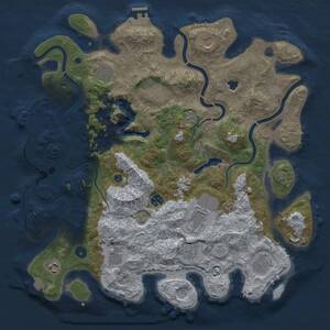 Thumbnail Rust Map: Procedural Map, Size: 4200, Seed: 339012039, 16 Monuments