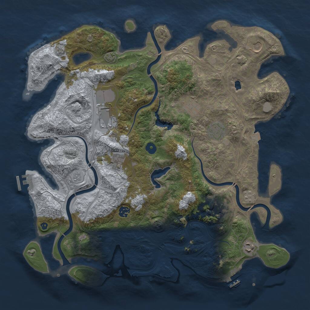 Rust Map: Procedural Map, Size: 4250, Seed: 757518136, 15 Monuments