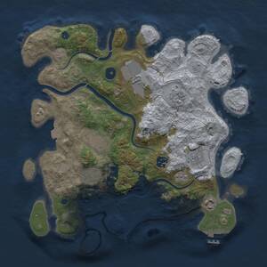 Thumbnail Rust Map: Procedural Map, Size: 3500, Seed: 452679248, 13 Monuments