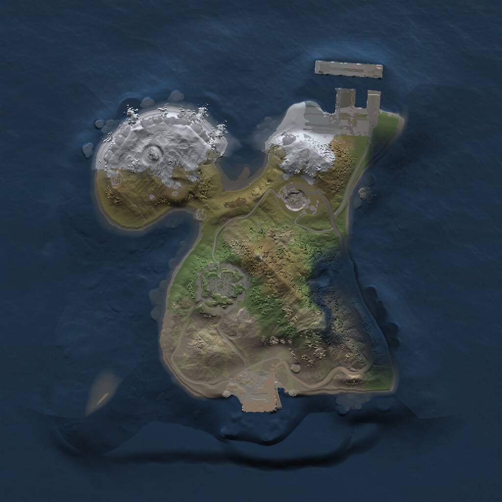 Rust Map: Procedural Map, Size: 1500, Seed: 190909, 4 Monuments