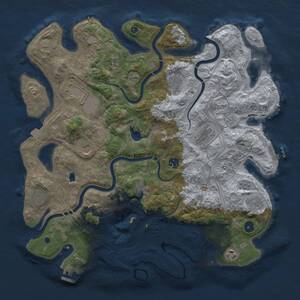 Thumbnail Rust Map: Procedural Map, Size: 4250, Seed: 488197265, 17 Monuments
