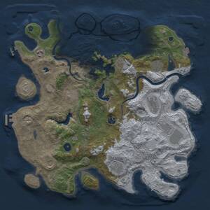 Thumbnail Rust Map: Procedural Map, Size: 4000, Seed: 35325, 17 Monuments