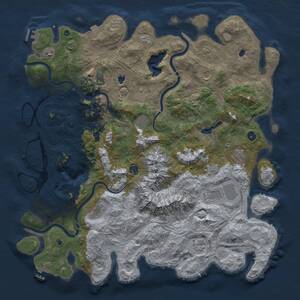 Thumbnail Rust Map: Procedural Map, Size: 5000, Seed: 217198557, 17 Monuments