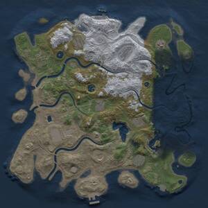 Thumbnail Rust Map: Procedural Map, Size: 4250, Seed: 185834673, 17 Monuments