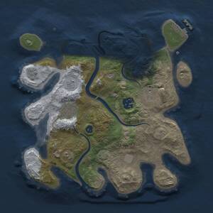 Thumbnail Rust Map: Procedural Map, Size: 2800, Seed: 1489973490, 9 Monuments