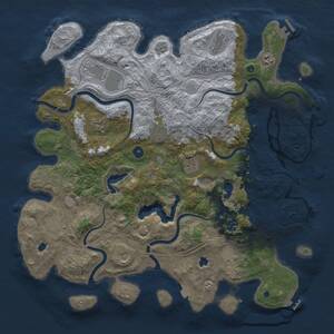 Thumbnail Rust Map: Procedural Map, Size: 4500, Seed: 422785713, 17 Monuments