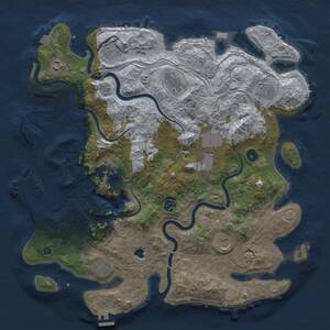 Thumbnail Rust Map: Procedural Map, Size: 4250, Seed: 1145144156, 16 Monuments