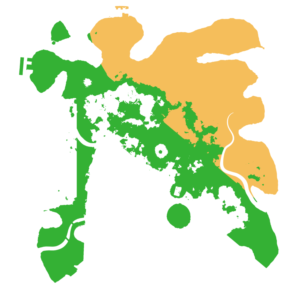 Biome Rust Map: Procedural Map, Size: 3500, Seed: 1464197146