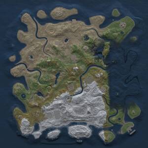 Thumbnail Rust Map: Procedural Map, Size: 4500, Seed: 1270285137, 16 Monuments