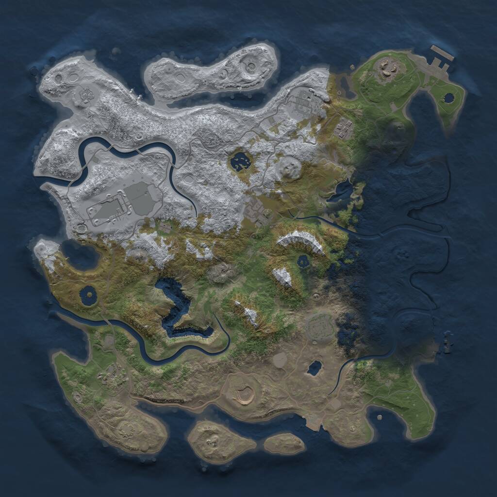 Rust Map: Procedural Map, Size: 4000, Seed: 7856985, 15 Monuments