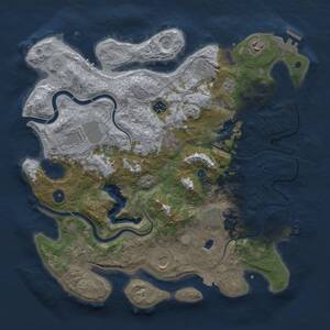 Thumbnail Rust Map: Procedural Map, Size: 4000, Seed: 7856985, 15 Monuments