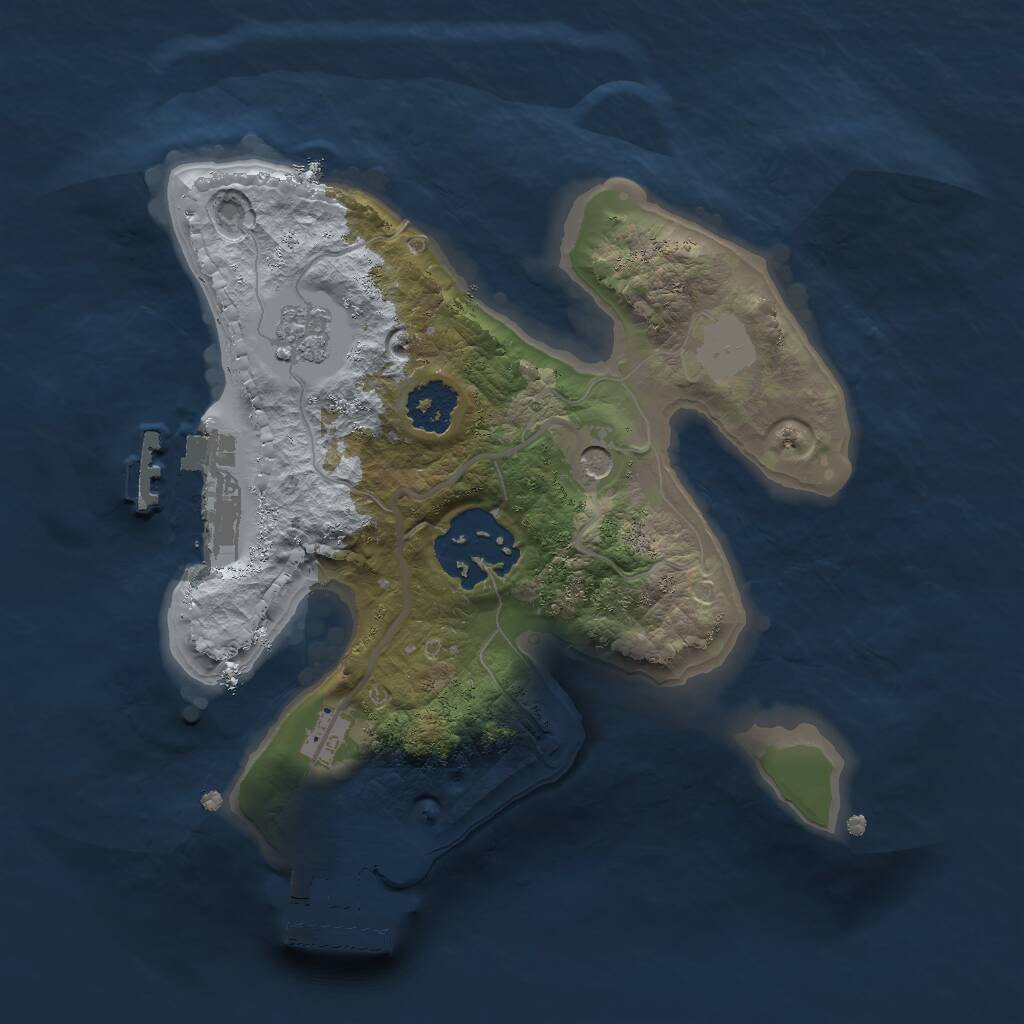 Rust Map: Procedural Map, Size: 2000, Seed: 1730025694, 6 Monuments