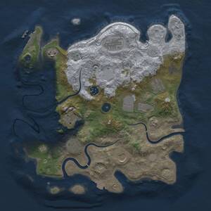 Thumbnail Rust Map: Procedural Map, Size: 3500, Seed: 1282639492, 15 Monuments