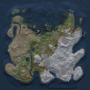 Thumbnail Rust Map: Procedural Map, Size: 3500, Seed: 700532900, 16 Monuments