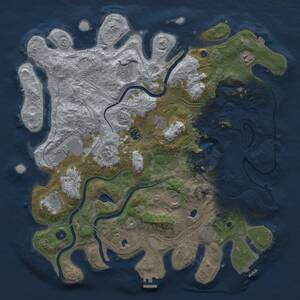 Thumbnail Rust Map: Procedural Map, Size: 4500, Seed: 792899133, 16 Monuments