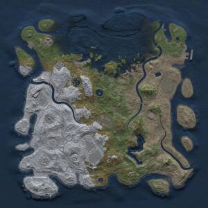 Thumbnail Rust Map: Procedural Map, Size: 4250, Seed: 1673448551, 15 Monuments