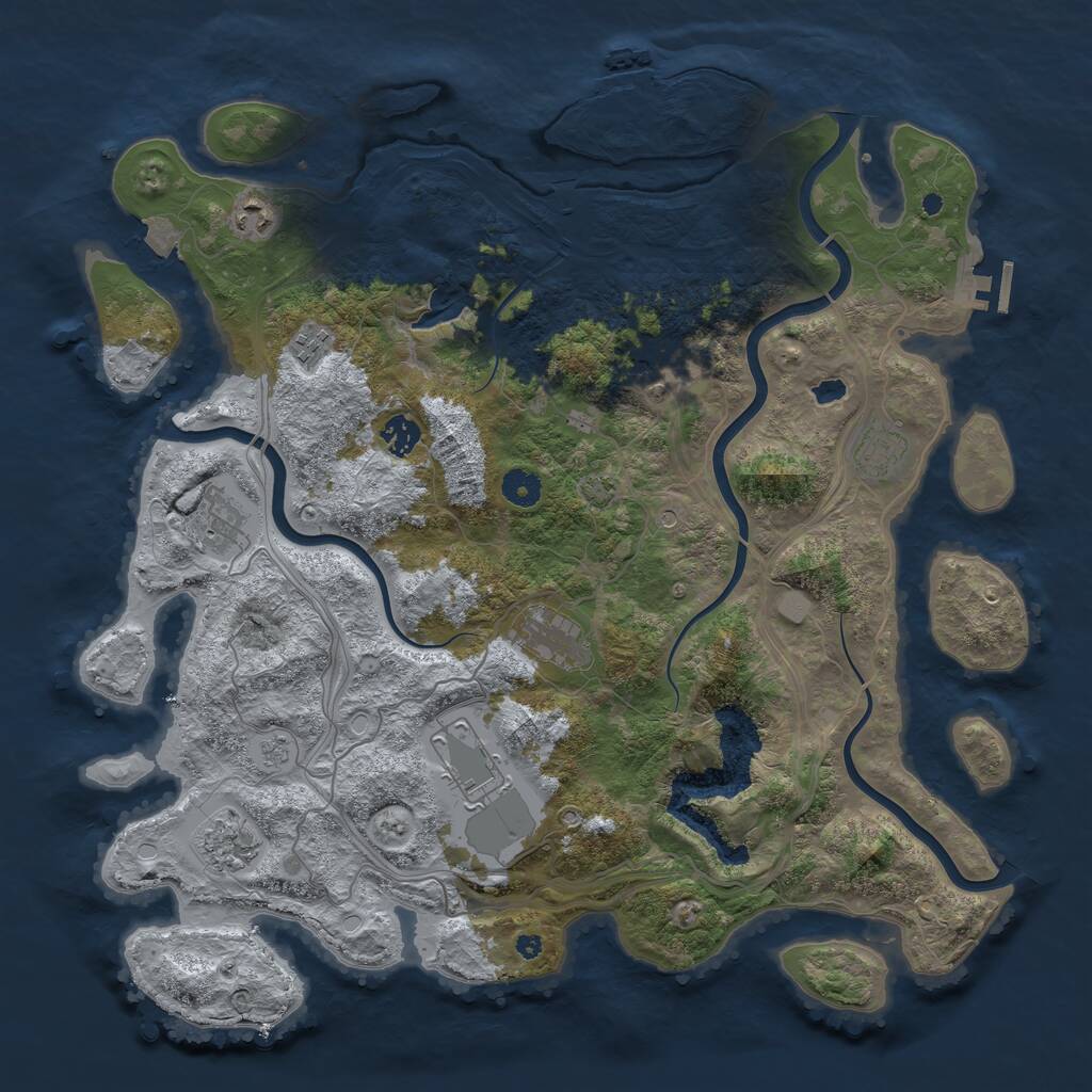 Rust Map: Procedural Map, Size: 4250, Seed: 1673448551, 15 Monuments