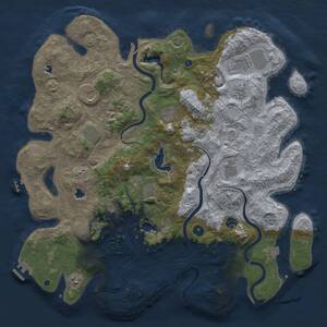 Thumbnail Rust Map: Procedural Map, Size: 4500, Seed: 1099407341, 17 Monuments